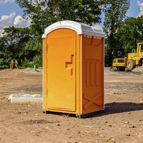 how often are the porta potties cleaned and serviced during a rental period in Brown County